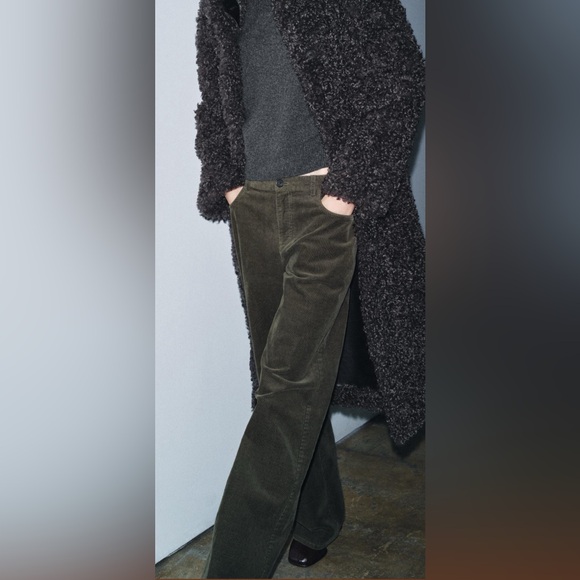 NWT ZW Collection Mid-Green Corduroy Pants Size Small $79 7627 - Picture 4 of 9